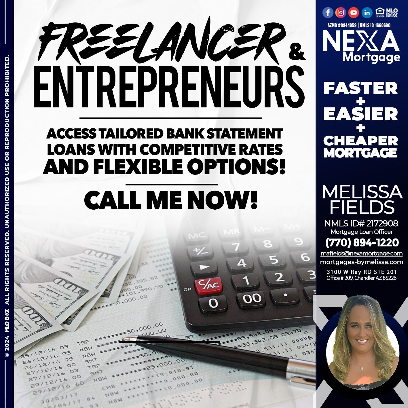 freelancer - Melissa Fields -Mortgage Loan Officer