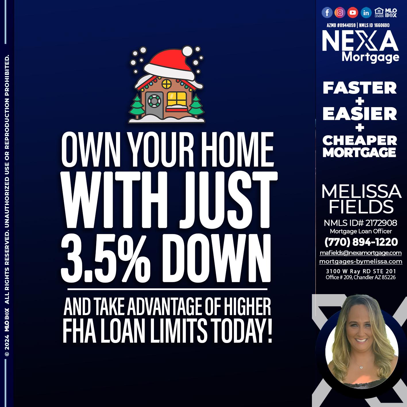 own your home - Melissa Fields -Mortgage Loan Officer