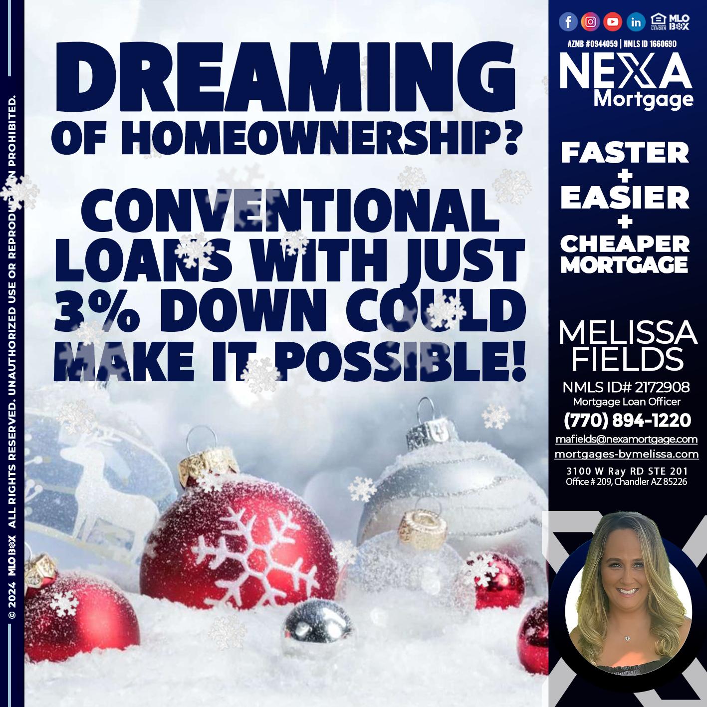 dreaming of homeowrnersip - Melissa Fields -Mortgage Loan Officer