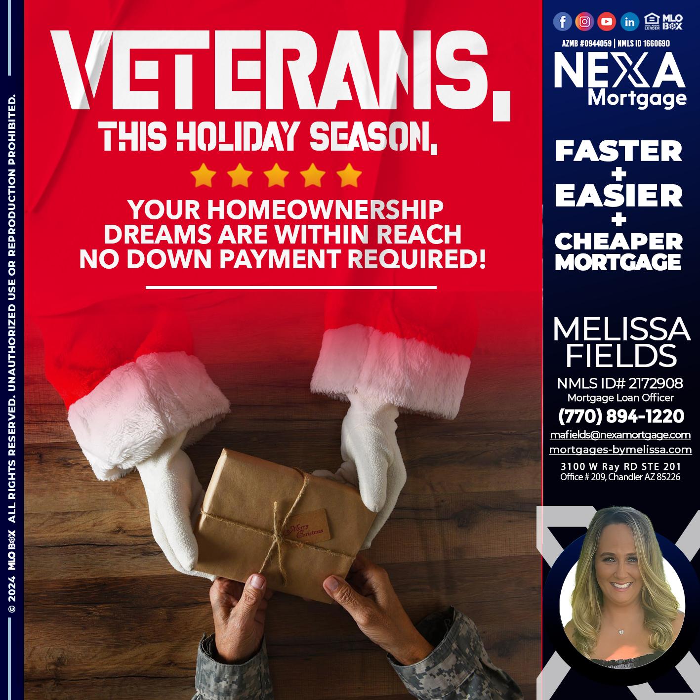 VETERANS - Melissa Fields -Mortgage Loan Officer