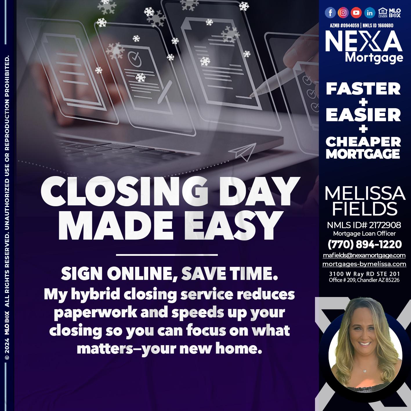 closing day - Melissa Fields -Mortgage Loan Officer