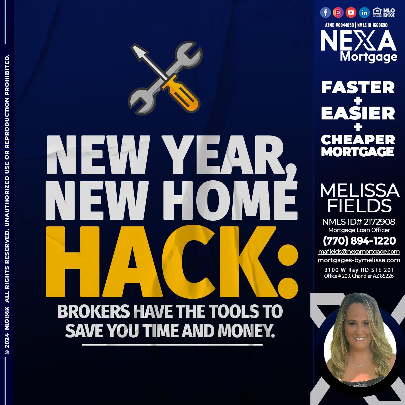 new year, new home - Melissa Fields -Mortgage Loan Officer