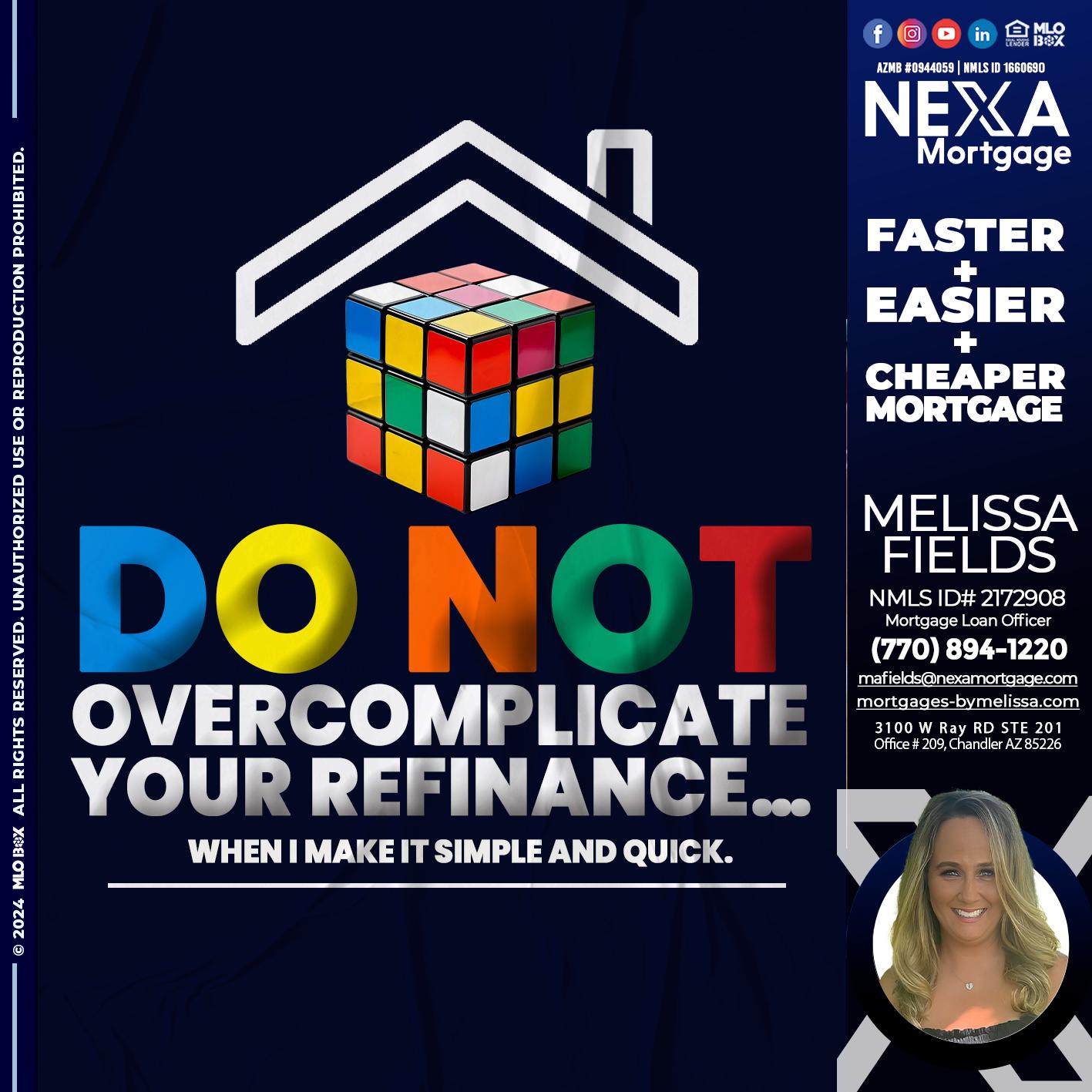 DO NOT - Melissa Fields -Mortgage Loan Officer