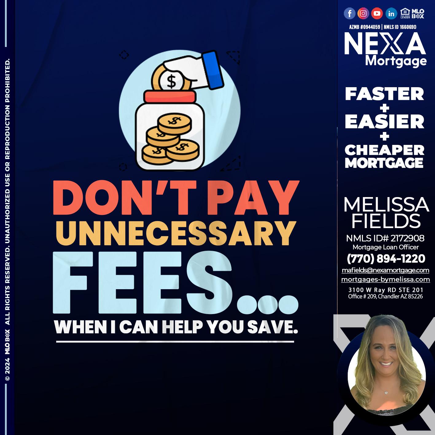 DON´T PAY - Melissa Fields -Mortgage Loan Officer