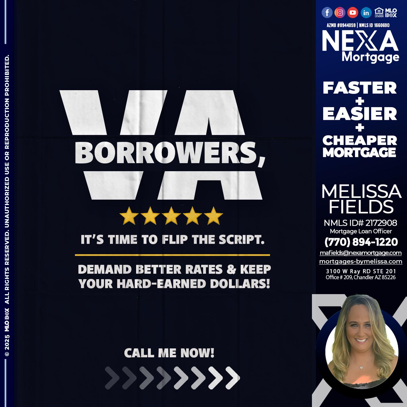 VA BORROWERS - Melissa Fields -Mortgage Loan Officer