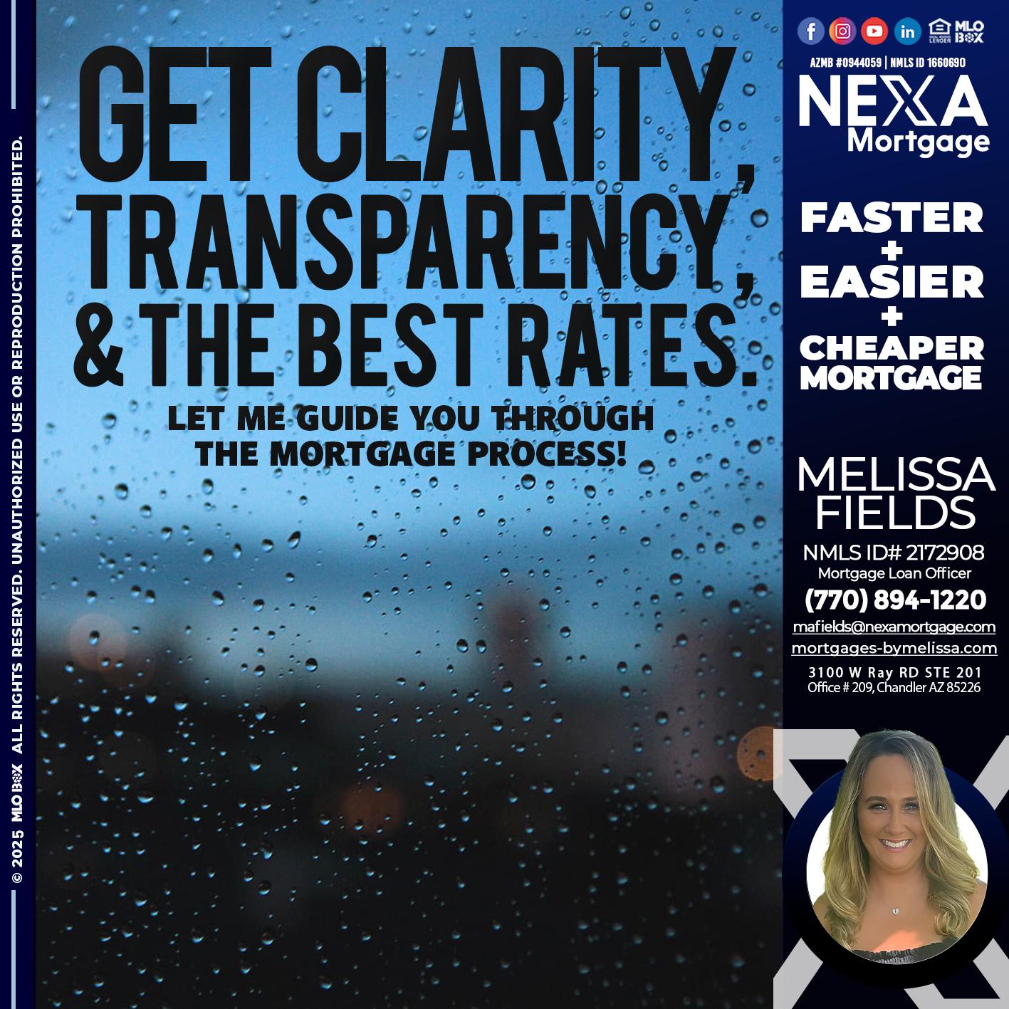 GET CLARITY - Melissa Fields -Mortgage Loan Officer