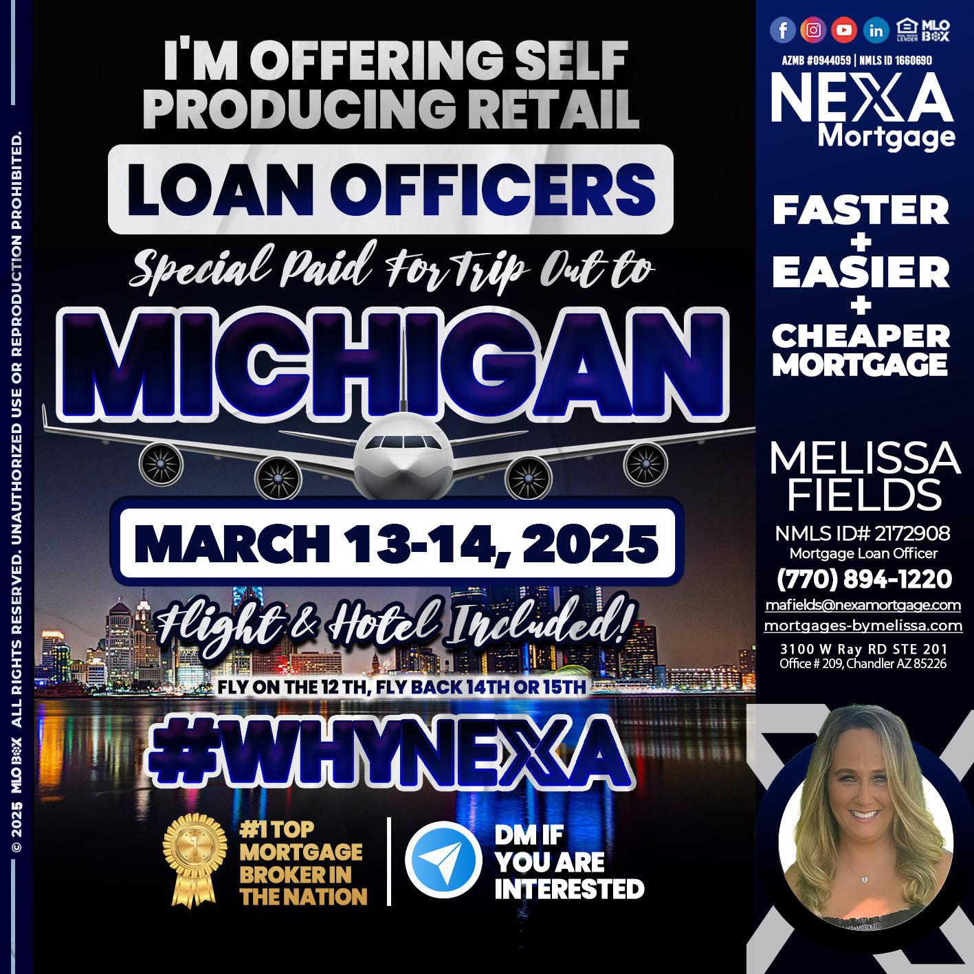 MICHIGAN TRIP - Melissa Fields -Mortgage Loan Officer