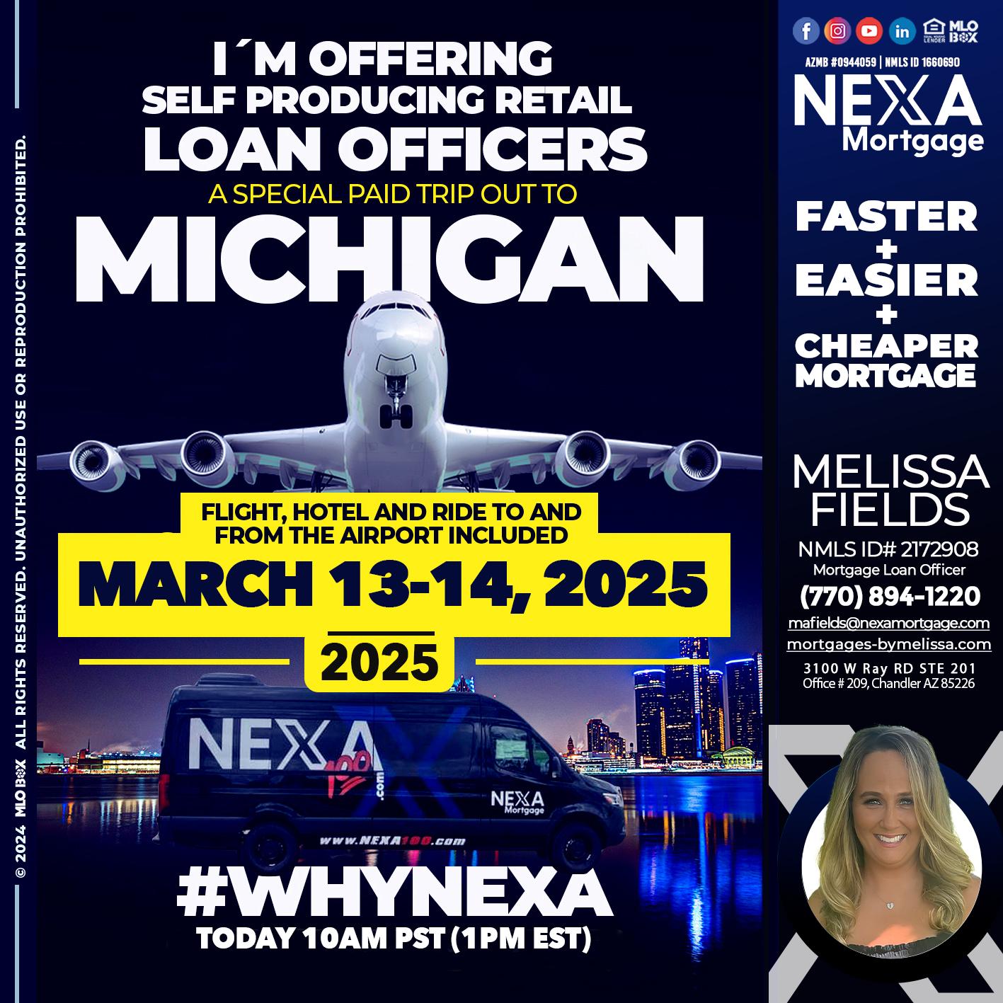 MICHIGAN TRIP - Melissa Fields -Mortgage Loan Officer