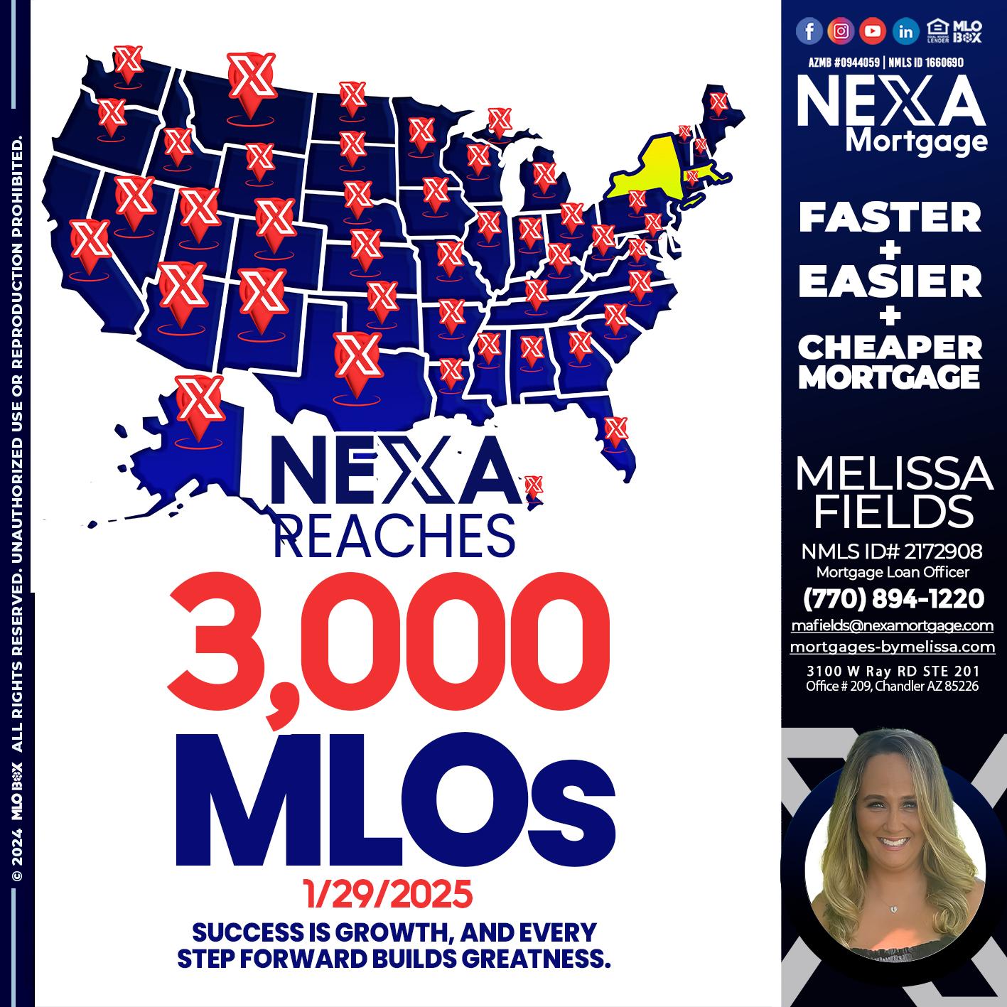 3,000 MLOs - Melissa Fields -Mortgage Loan Officer