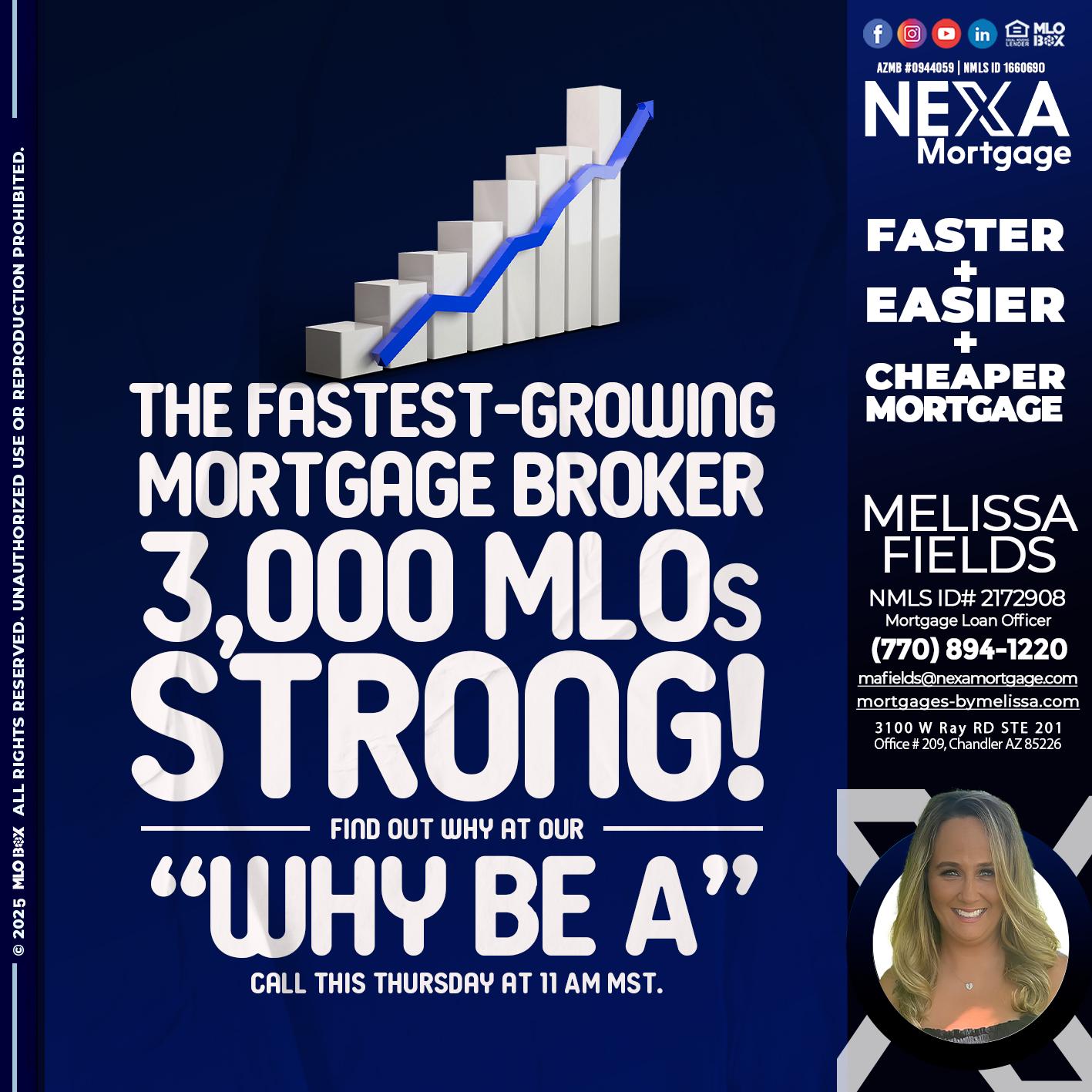 3K MLOs STRONG - Melissa Fields -Mortgage Loan Officer