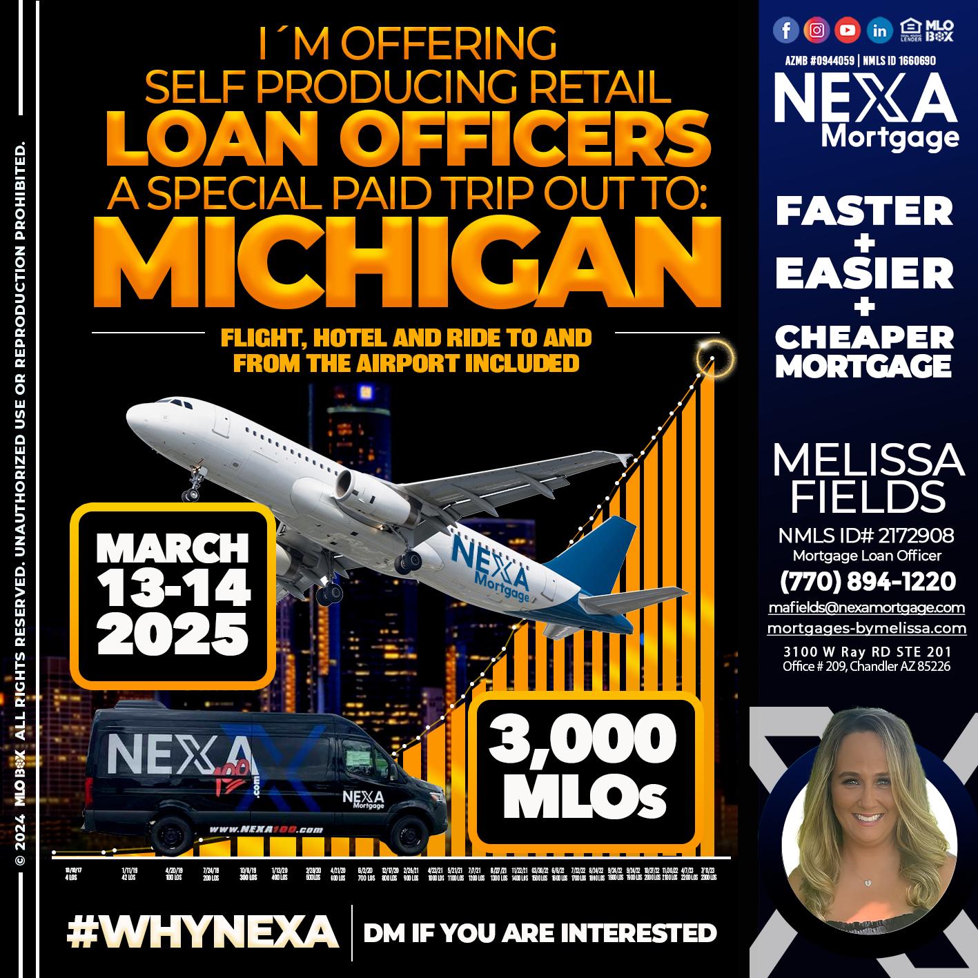 MICHIGAN TRIP - Melissa Fields -Mortgage Loan Officer
