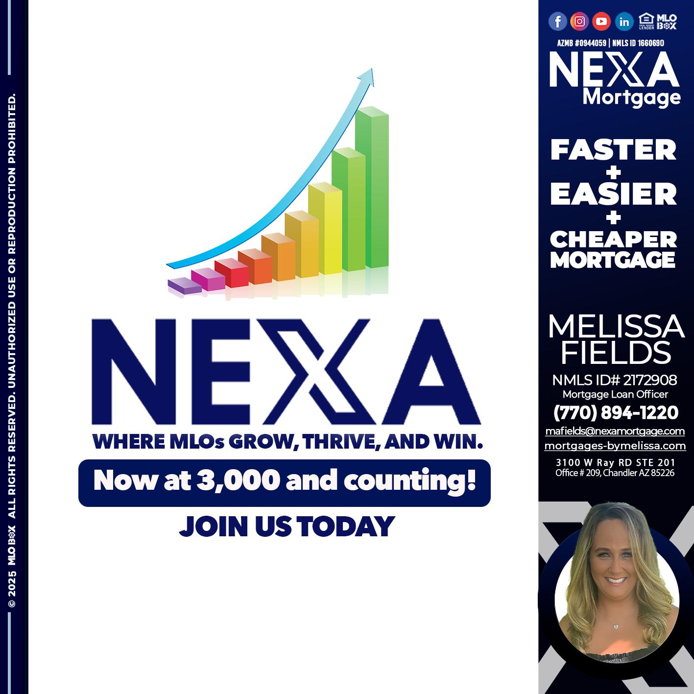 3,000 MLOs - Melissa Fields -Mortgage Loan Officer