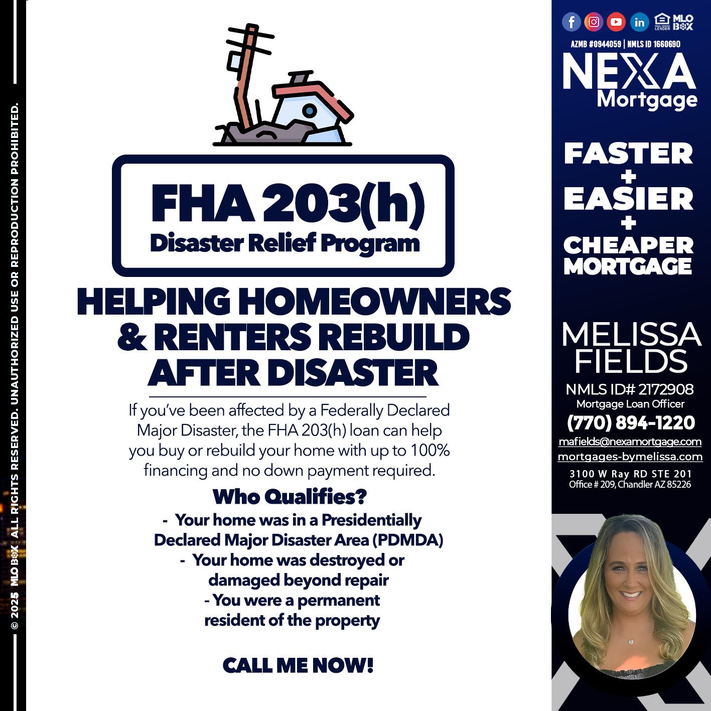 FHA - Melissa Fields -Mortgage Loan Officer