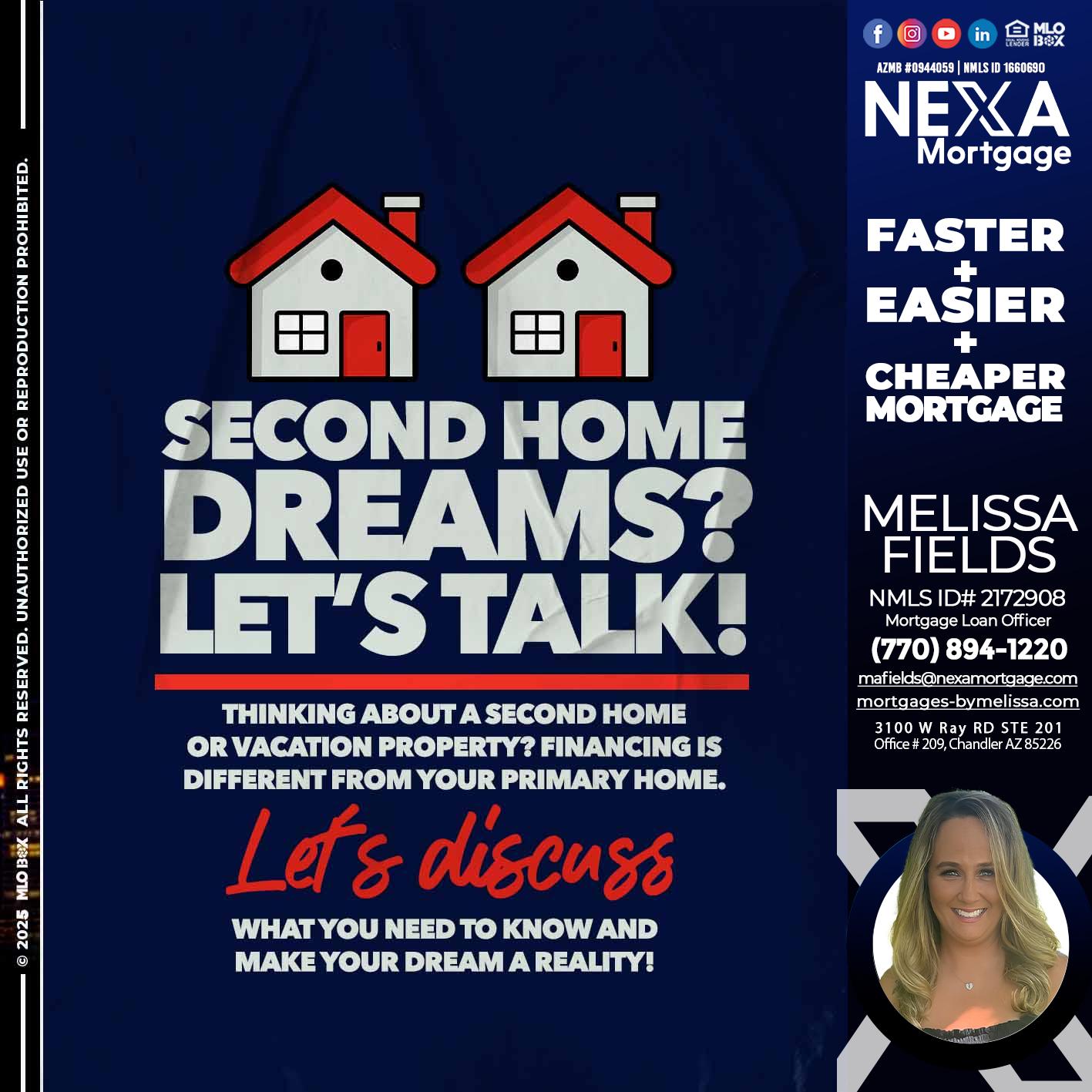 second home dreams? - Melissa Fields -Mortgage Loan Officer
