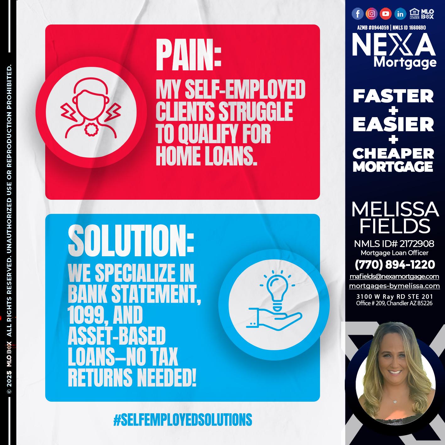 pain-solution - Melissa Fields -Mortgage Loan Officer