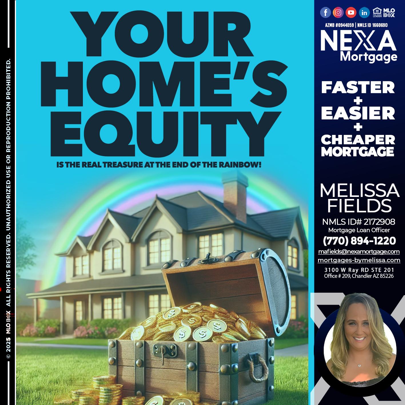 YOUR HOME´S EQUITY - Melissa Fields -Mortgage Loan Officer