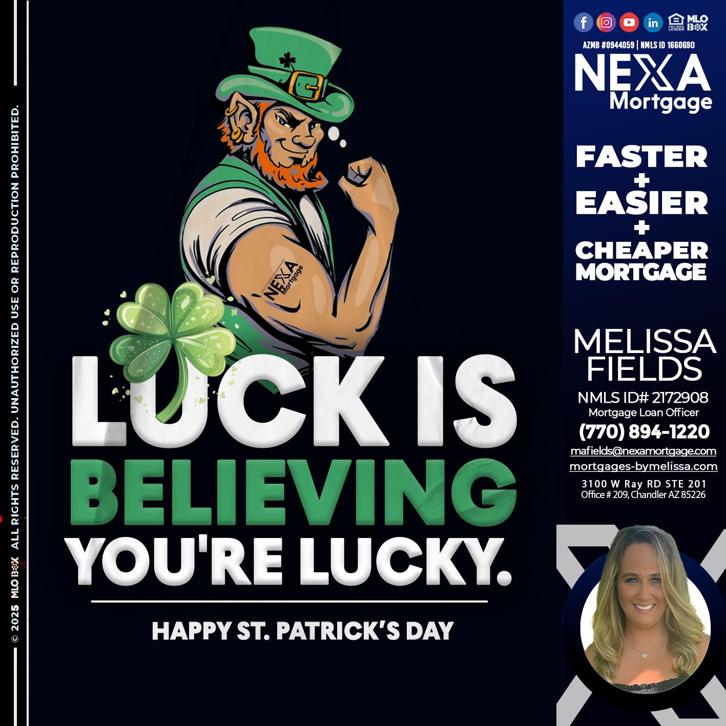 ST. PATRICKS DAY - Melissa Fields -Mortgage Loan Officer