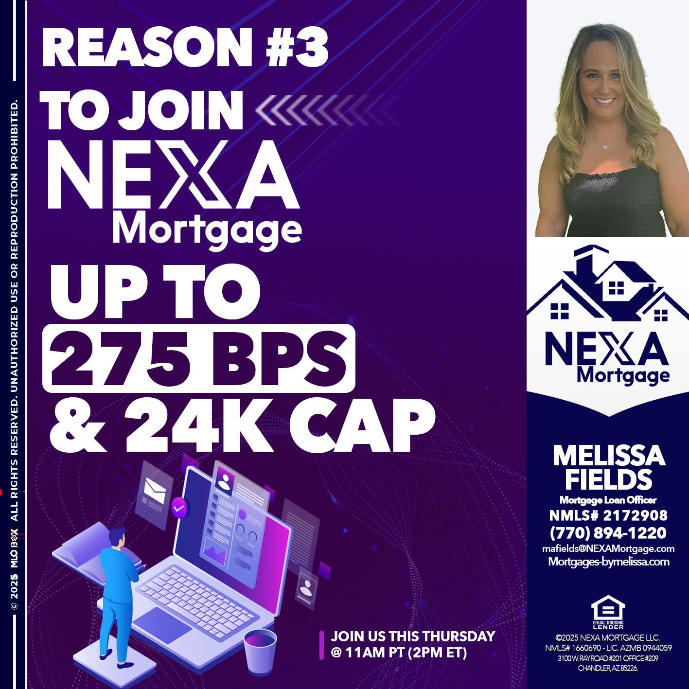 REASON 3 - Melissa Fields -Mortgage Loan Officer