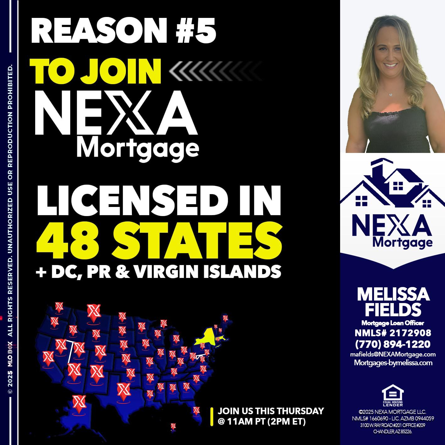 REASON 5 - Melissa Fields -Mortgage Loan Officer