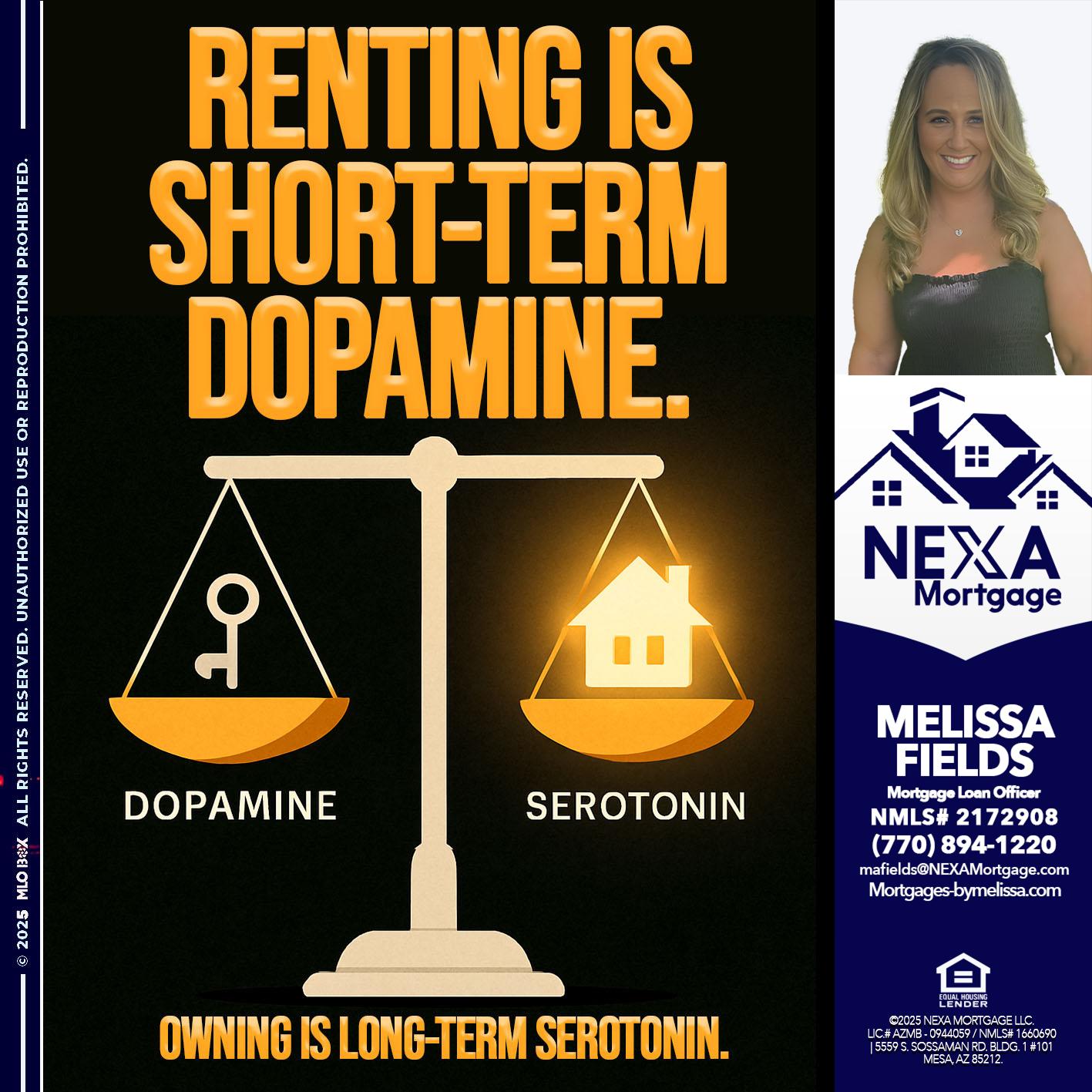 RENTING IS SHORT TERM - Melissa Fields -Mortgage Loan Officer
