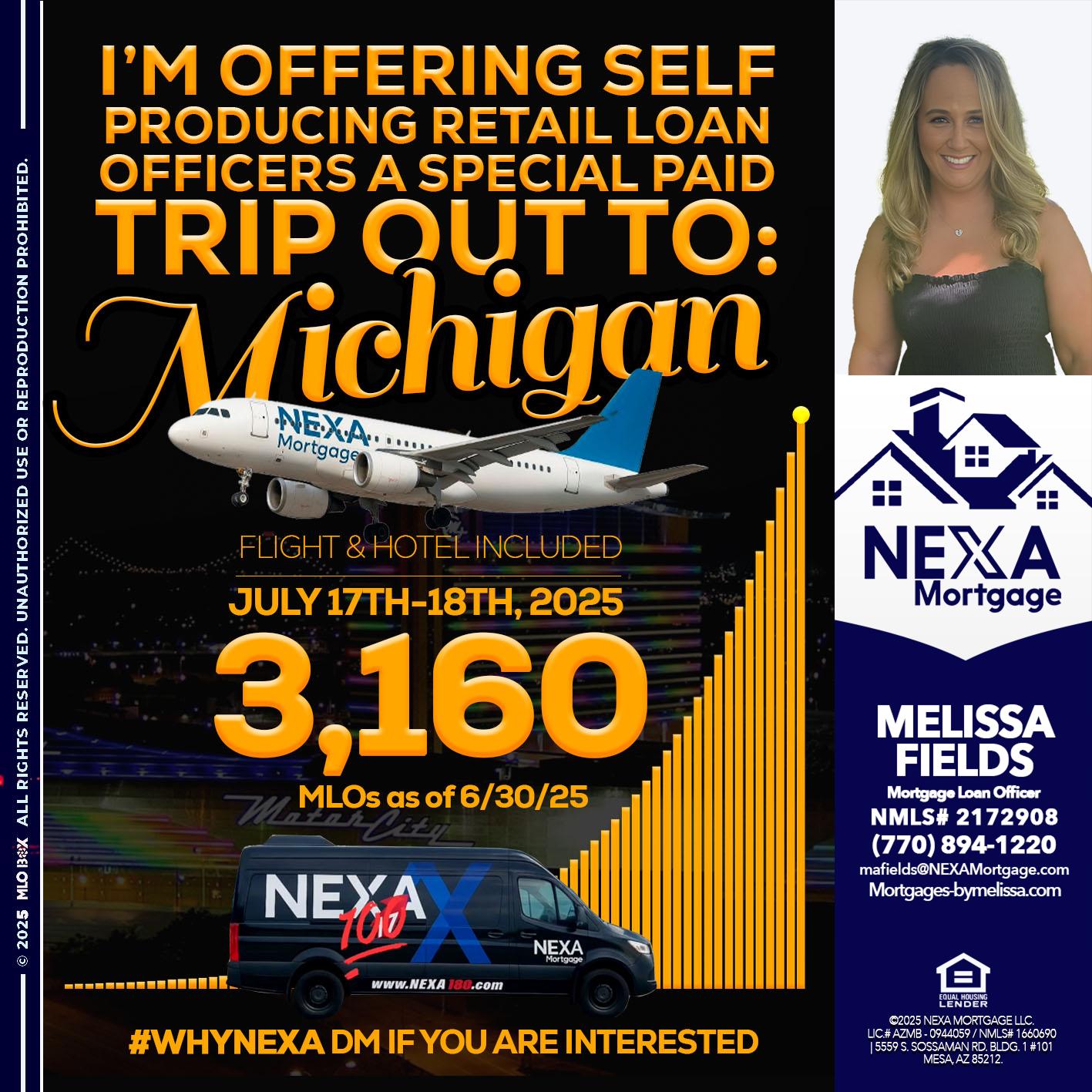 MICHIGAN TRIP - Melissa Fields -Mortgage Loan Officer