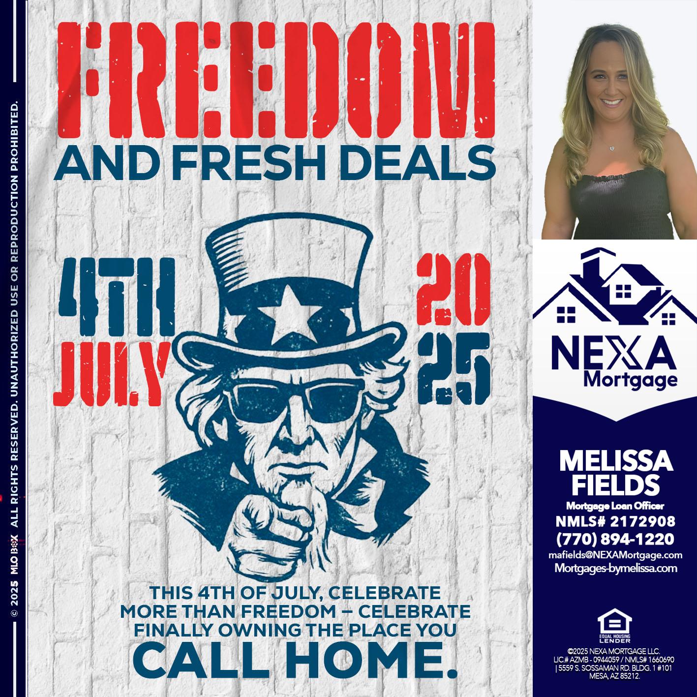 FREEDOM - Melissa Fields -Mortgage Loan Officer