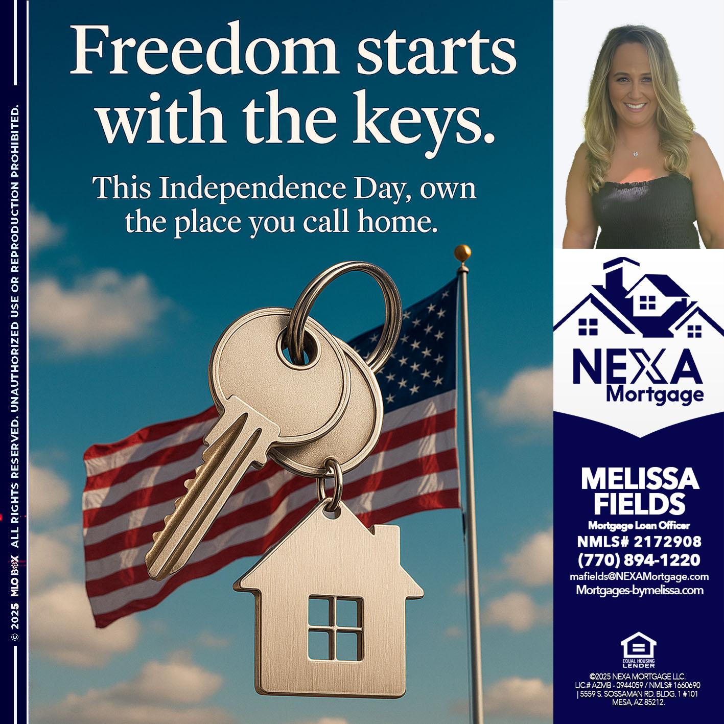 FREEDOM STARTS - Melissa Fields -Mortgage Loan Officer