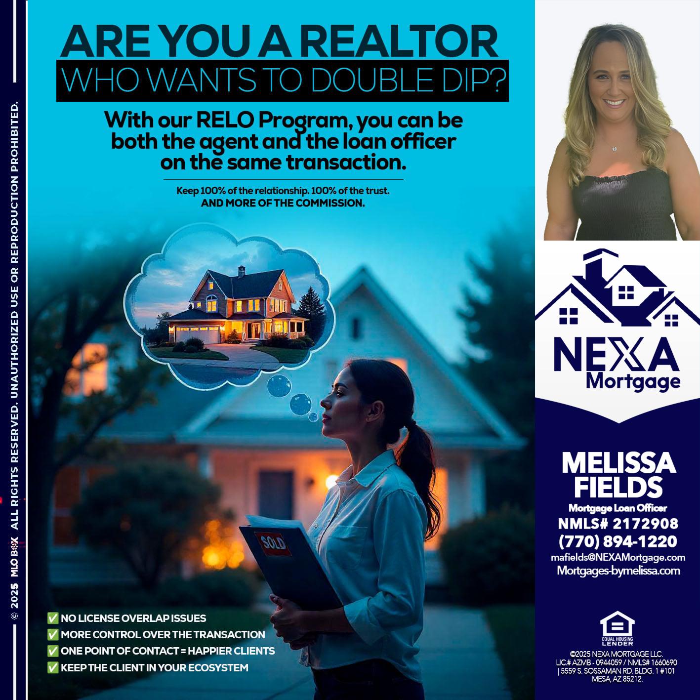 Are you a Realtor? - Melissa Fields -Mortgage Loan Officer