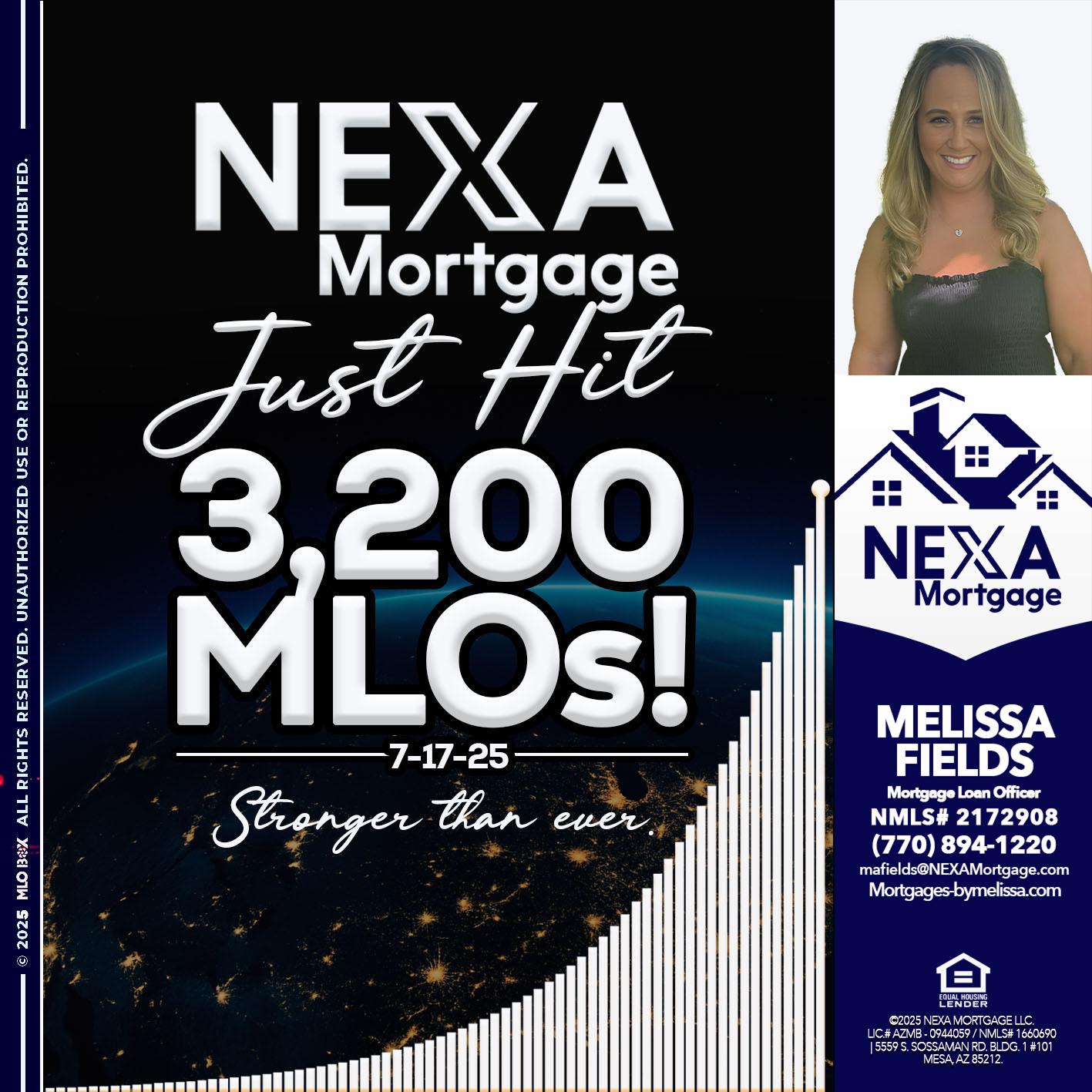 3200 MLOs - Melissa Fields -Mortgage Loan Officer