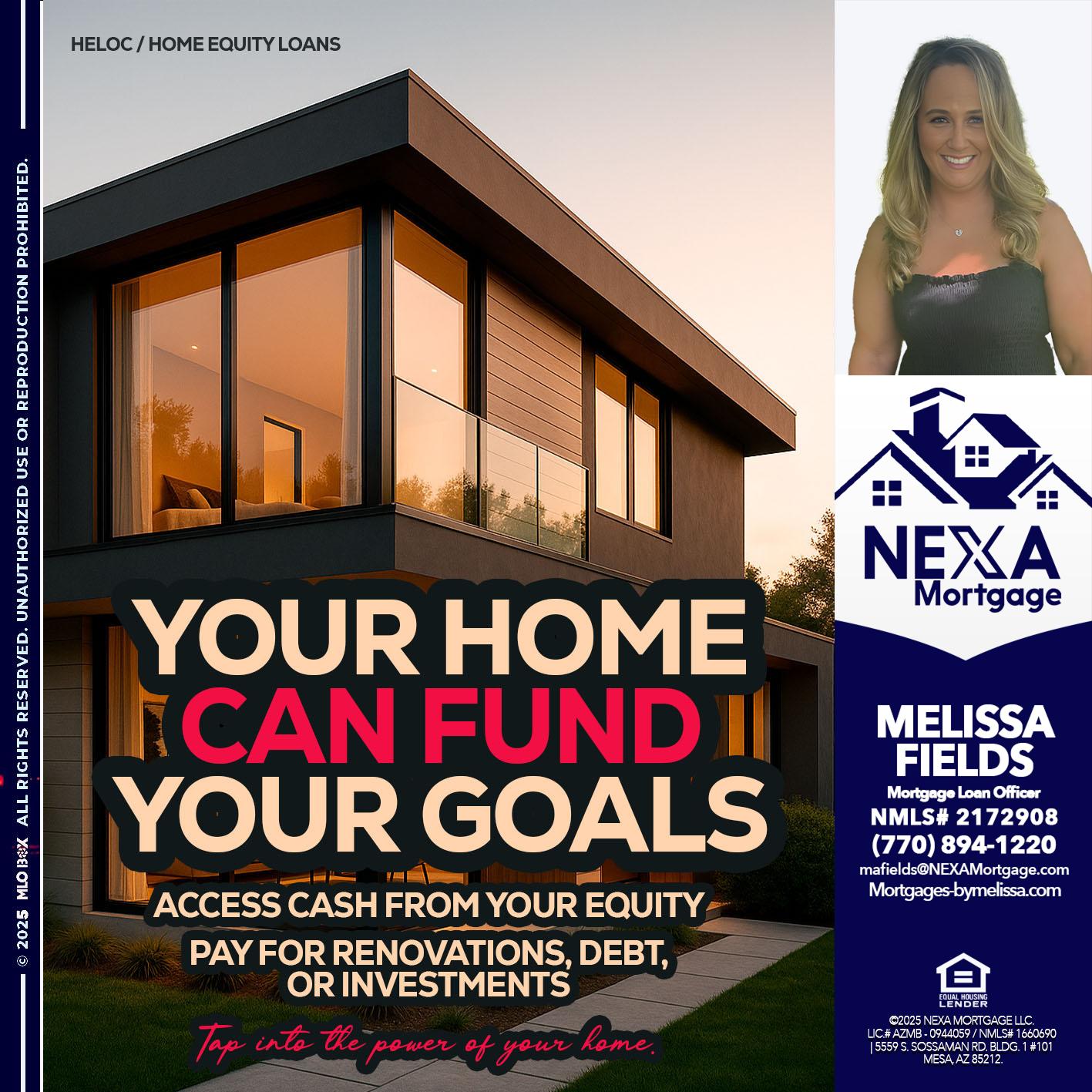 HELOC - Melissa Fields -Mortgage Loan Officer