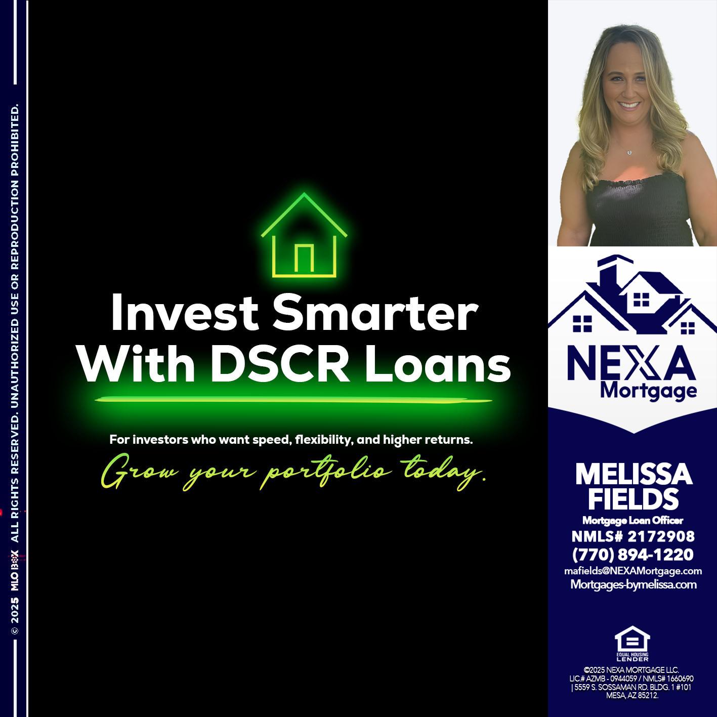 invest smarter - Melissa Fields -Mortgage Loan Officer