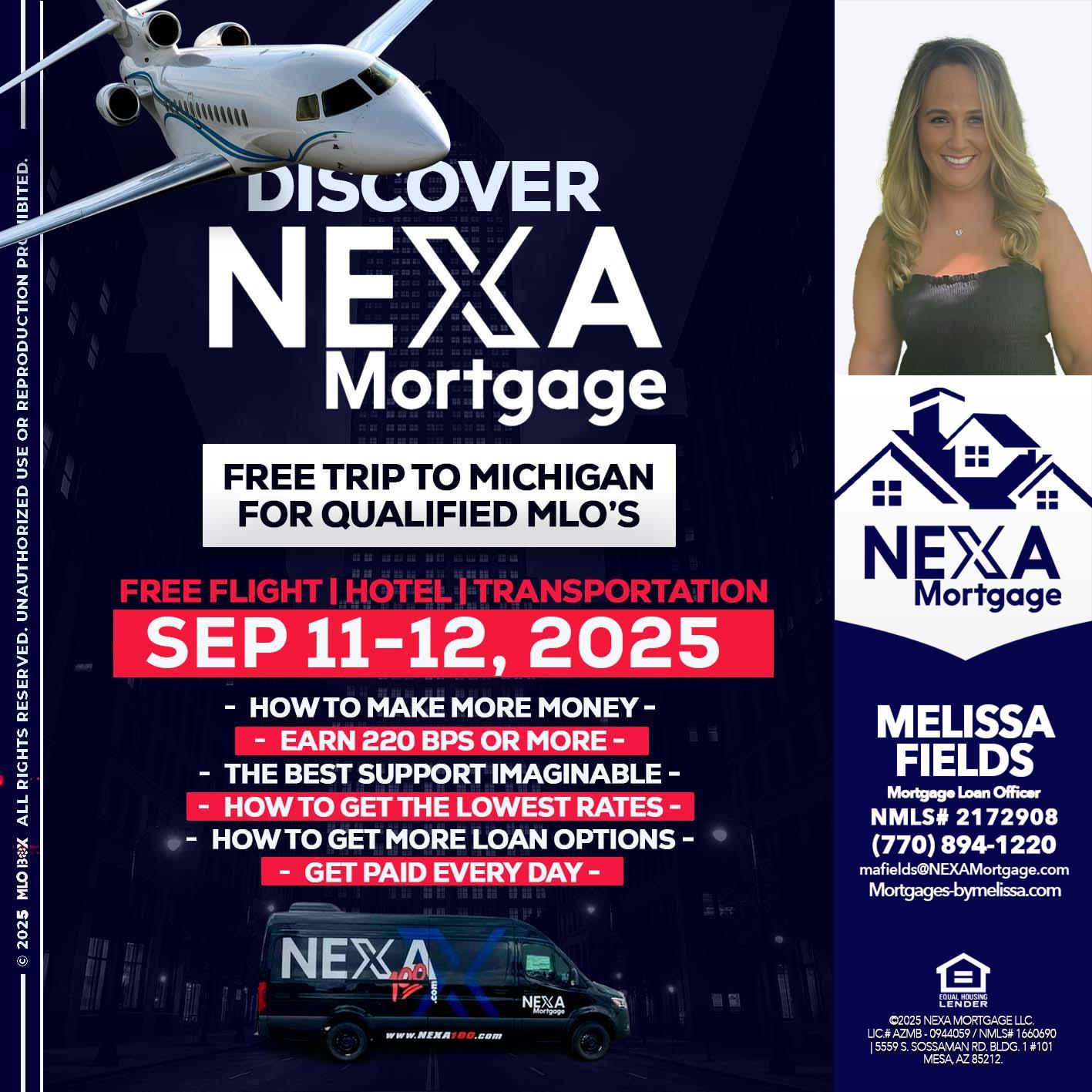 DISCOVER NEXA MORTGAGE - Melissa Fields -Mortgage Loan Officer