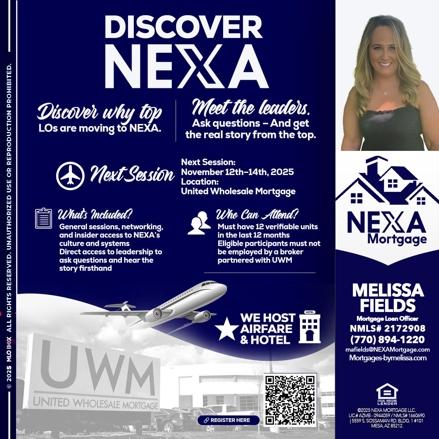 DISCOVER NEXA - Melissa Fields -Mortgage Loan Officer