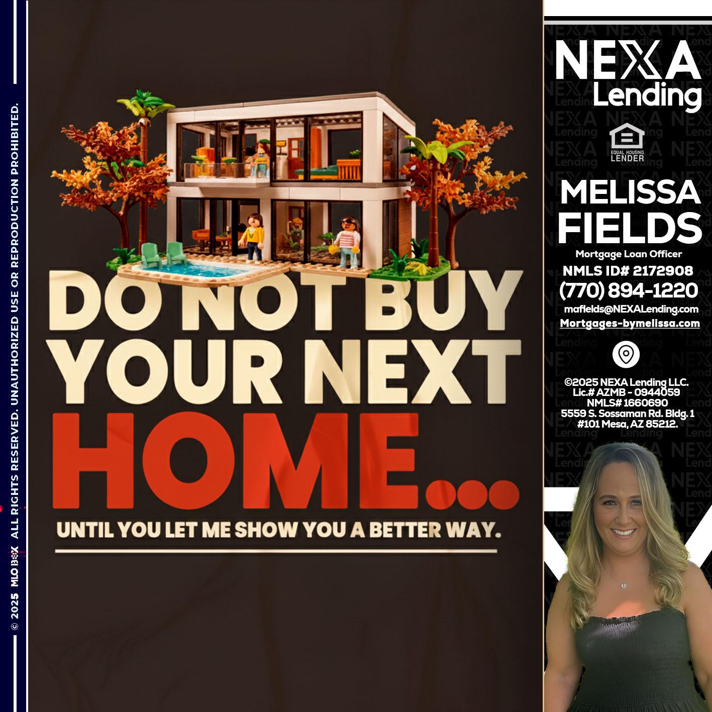 DO NOT BUY - Melissa Fields -Mortgage Loan Officer