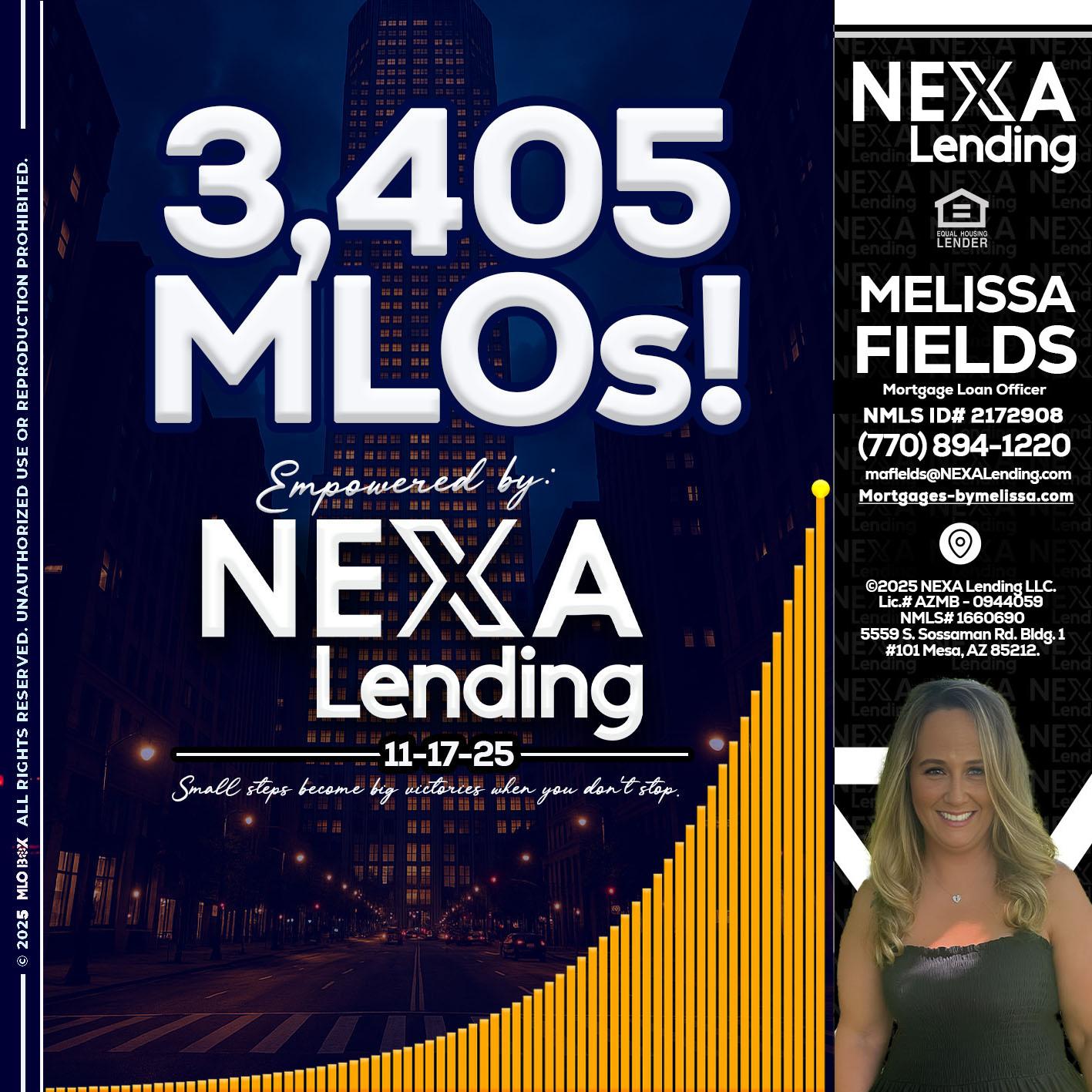 3405 MLOs - Melissa Fields -Mortgage Loan Officer