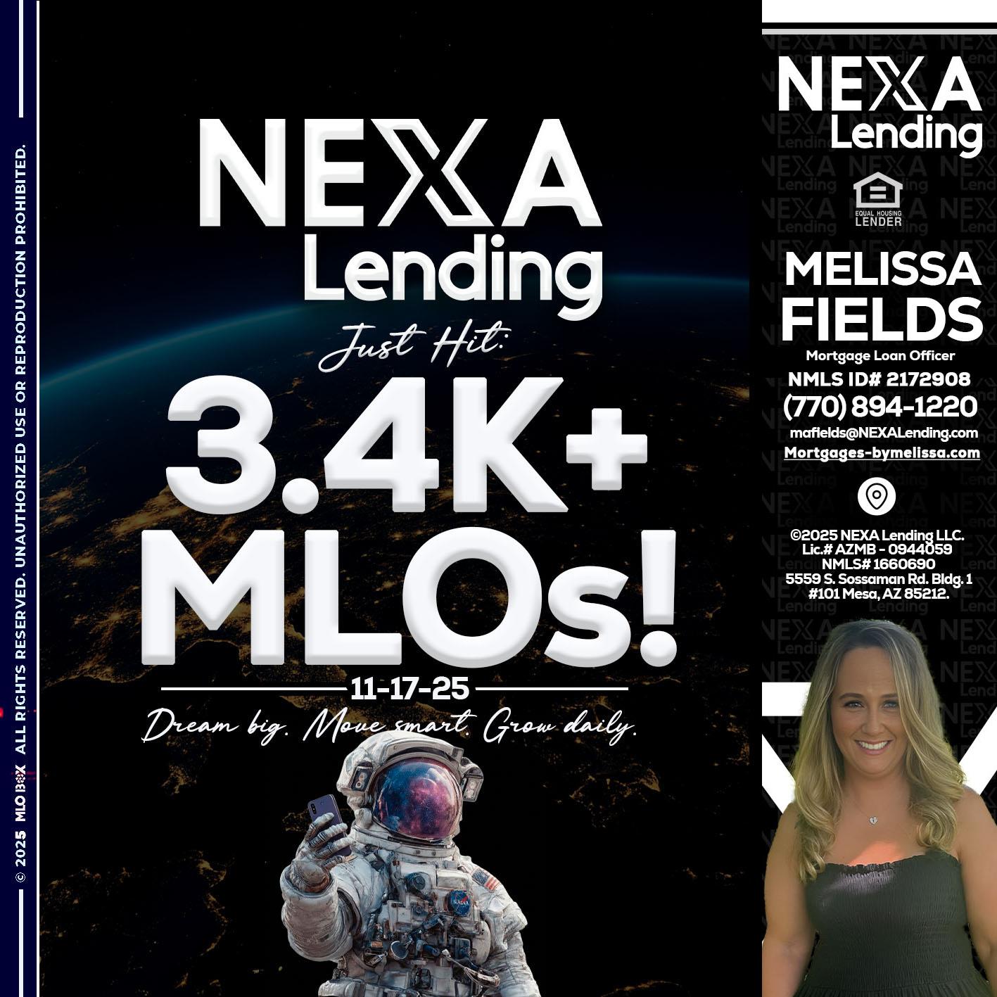 3.4K MLOs - Melissa Fields -Mortgage Loan Officer