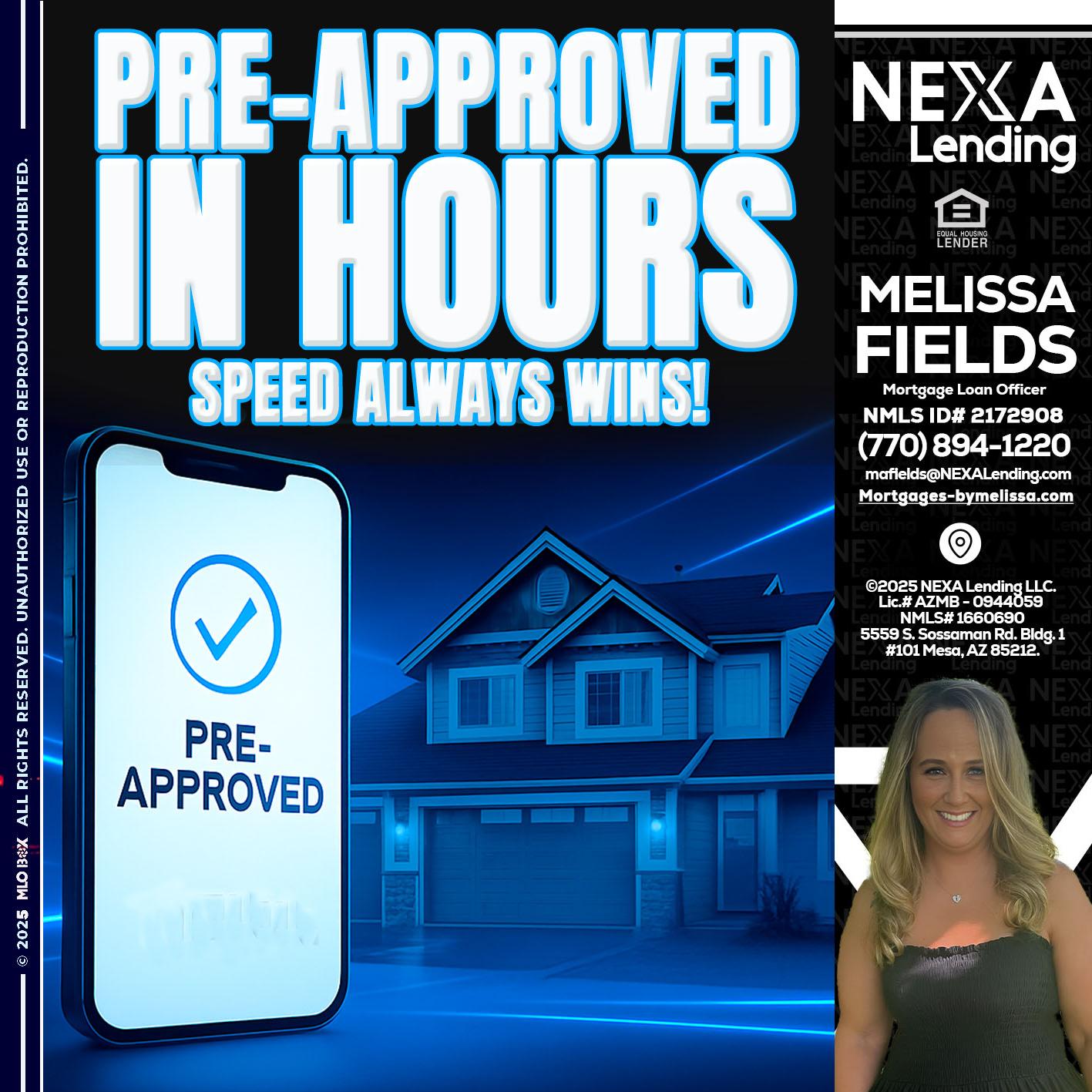 PRE - Melissa Fields -Mortgage Loan Officer