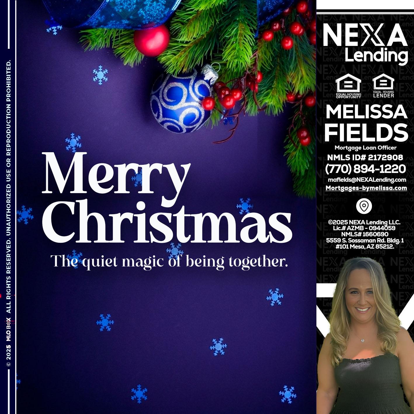 merry christmas - Melissa Fields -Mortgage Loan Officer