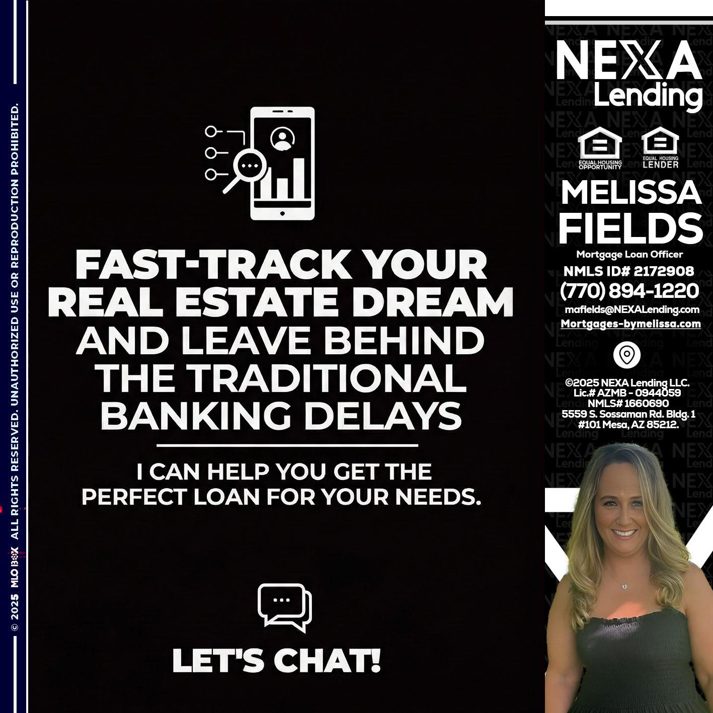 FAST TRACK - Melissa Fields -Mortgage Loan Officer