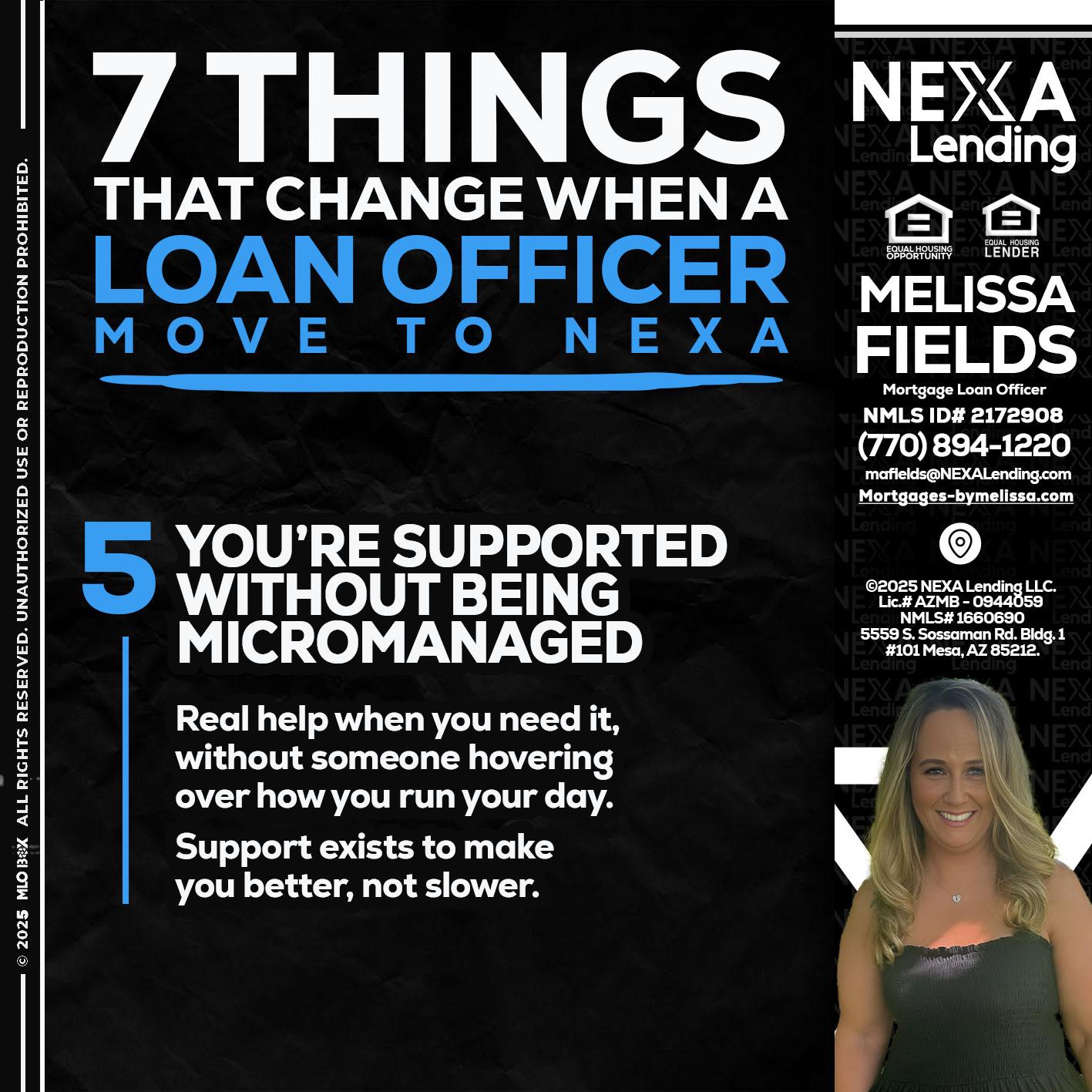 7 THINGS (5) - Melissa Fields -Mortgage Loan Officer