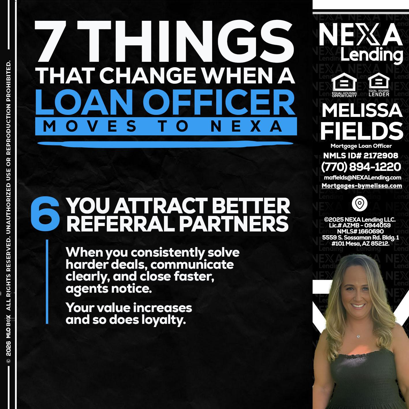 7 THINGS (6) - Melissa Fields -Mortgage Loan Officer
