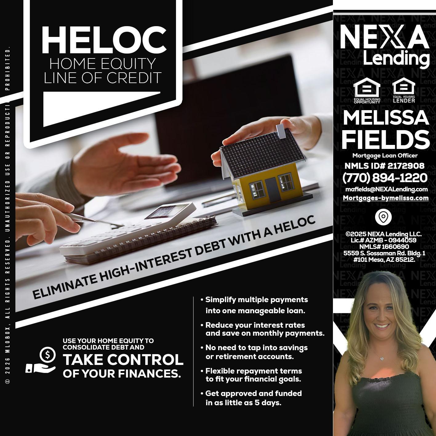 HELOC - Melissa Fields -Mortgage Loan Officer