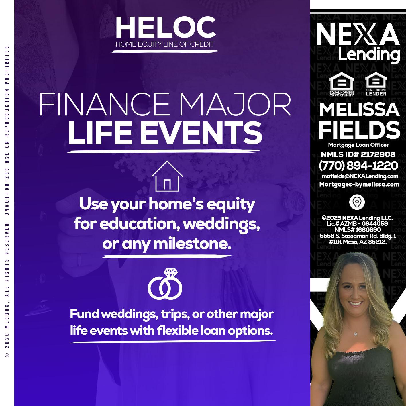 HELOC - Melissa Fields -Mortgage Loan Officer