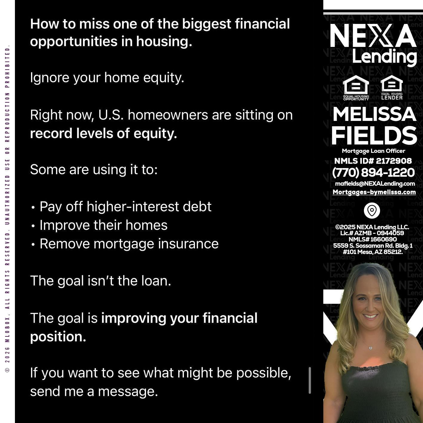 how to miss - Melissa Fields -Mortgage Loan Officer