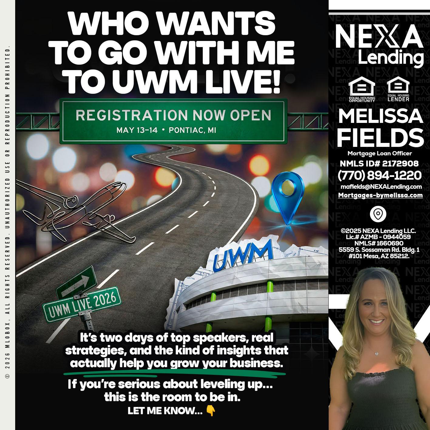 WHO WANTS - Melissa Fields -Mortgage Loan Officer