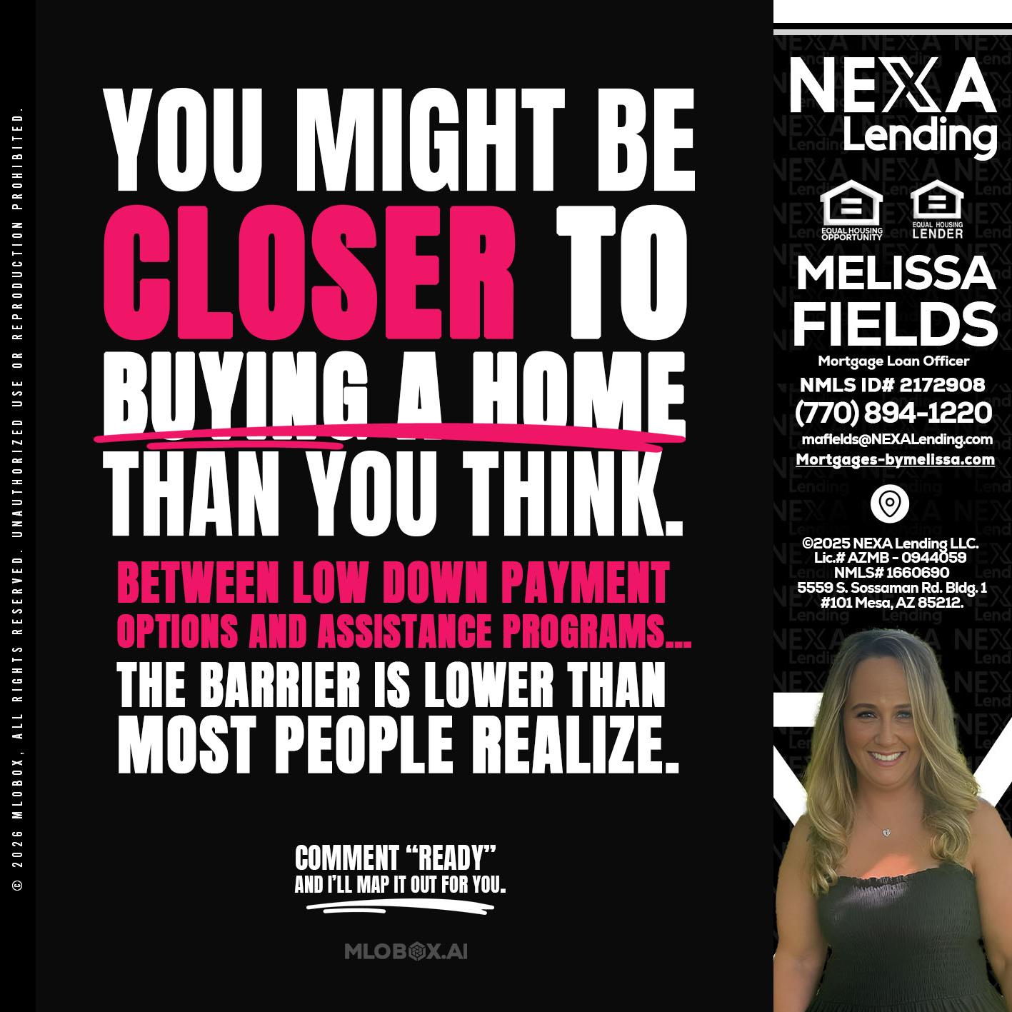 YOU MIGHT BE - Melissa Fields -Mortgage Loan Officer