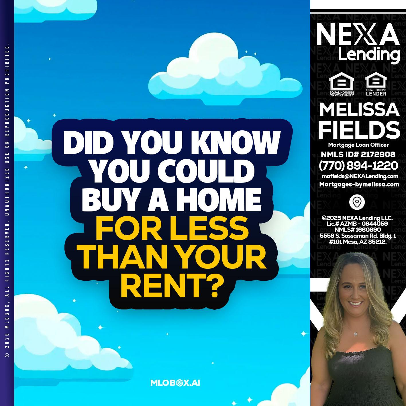 DID YOU KNOW - Melissa Fields -Mortgage Loan Officer