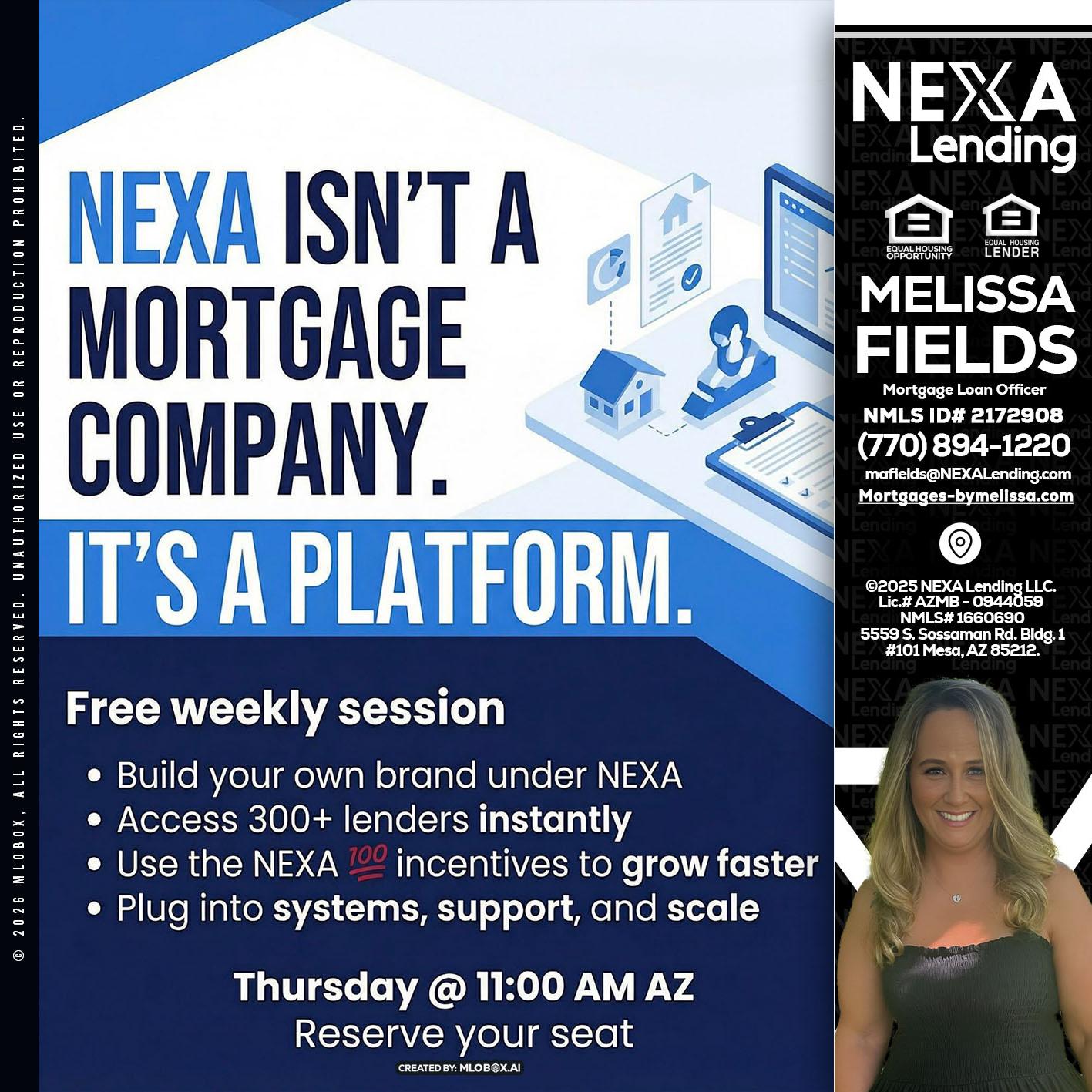 NEXA ISNT - Melissa Fields -Mortgage Loan Officer