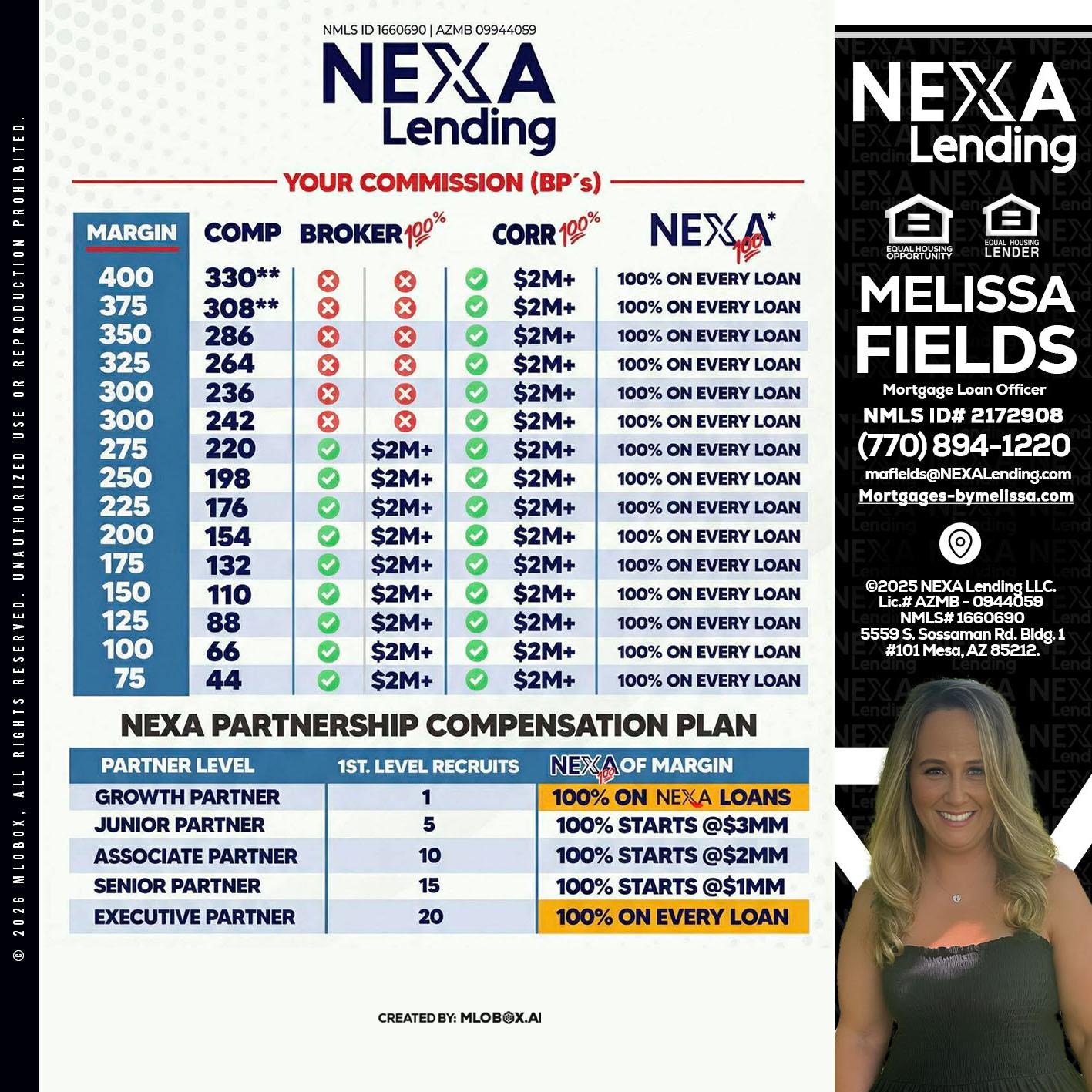 COMP - Melissa Fields -Mortgage Loan Officer