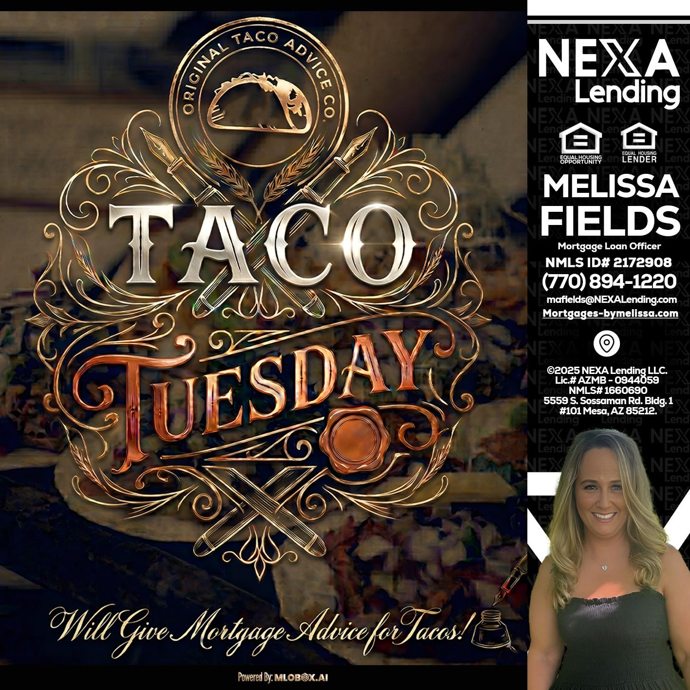 Taco Tuesday - Melissa Fields -Mortgage Loan Officer
